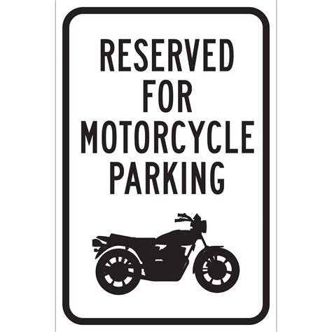 Waterproof motorcycle ride waist bag. Brady Part: 115418 | Reserved Motorcycle Parking Sign ...