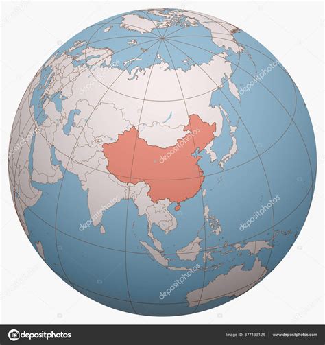 China Globe Earth Hemisphere Centered Location People S Republic China