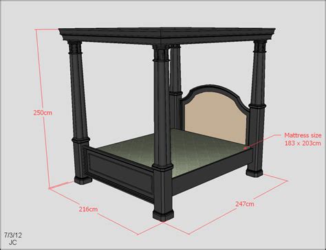 Monticello Four Poster Bed King Size Hudson Furniture