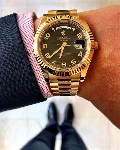 On The Wrist Here The Rolex Day Date In Rose Gold Photo By