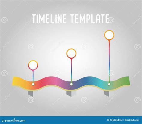 Vector Timeline Template Gradient Design Element For Infographics