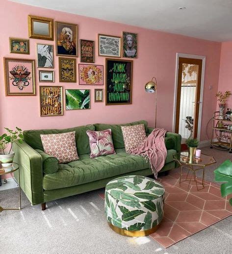 16 Pink And Green Lounge Ideas In 2021 Pink Living Room Green Lounge