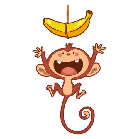Monkey With Banana Sticker Sticker Mania