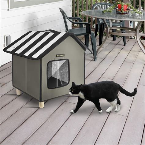 Rest Eazzzy Cat House Outdoor Cat Bed Weatherproof Cat Shelter For