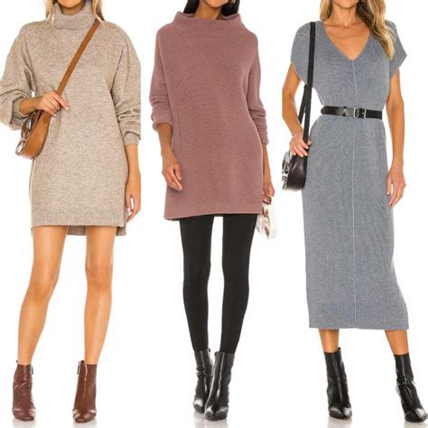 How To Wear A Sweater Dress With Boots And Shoes From Ankle Boots To
