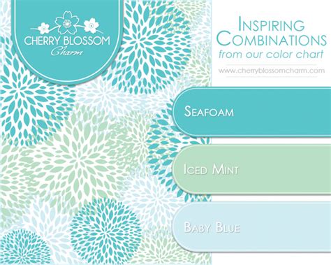 Inspiring Color Combinations Seafoam Iced Mint Baby Blue Charming