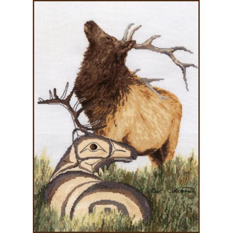 elk counted cross stitch pattern by sue coleman magic hour needlecrafts
