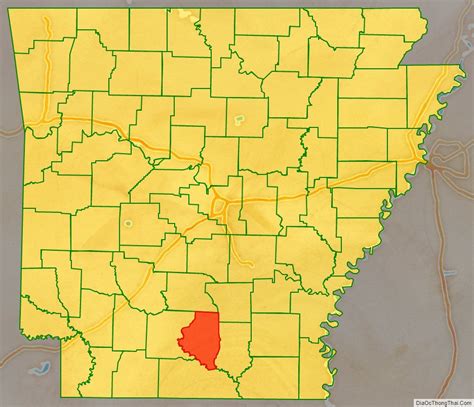 Map Of Calhoun County Arkansas Địa Ốc Thông Thái