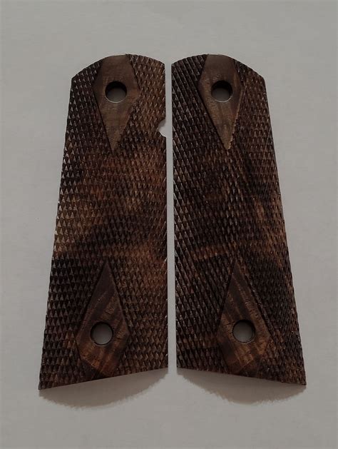 1911 Full Size Walnut High Figure Grips Handcrafted Grips