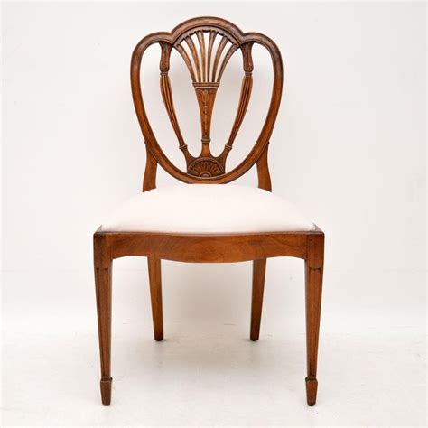 Set Of 6 Antique Mahogany Sheraton Style Dining Chairs For Sale At 1stdibs