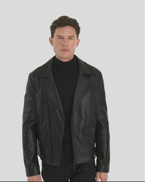 Mens Leather Jacket Dareg Black Rudsak Rudsak