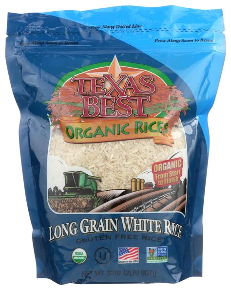 Texas Best Organics Rice Organic Long Grain White 32 Oz