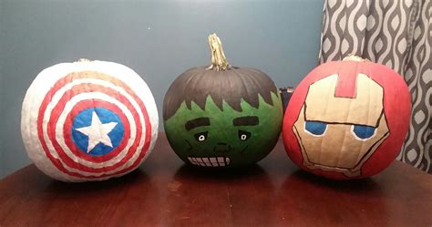 Avengers Halloween Pumpkin Captain America Iron Man Hulk Christmas