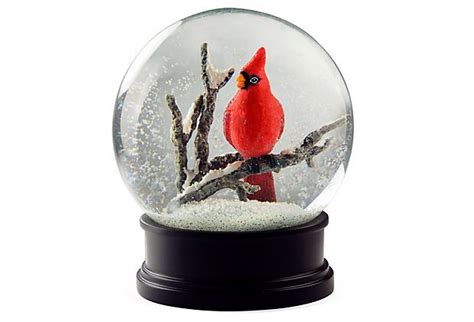 5 Winter Cardinal Snow Globe On For Mom Snow