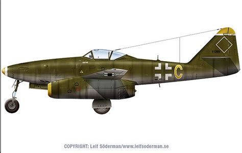 Messerschmitt Me 262 Illustration Leif Söderman Wings Of The