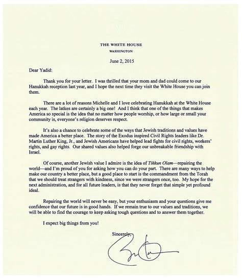 Thank You Letter Gets Presidential Response Greenwichtime