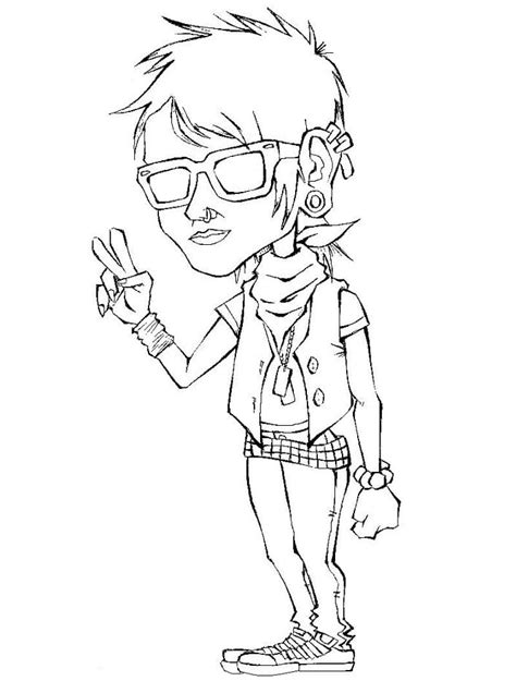 Emo Picture Coloring Page Free Printable Coloring Pages For Kids
