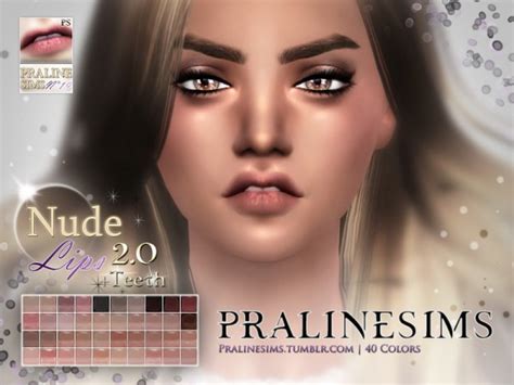 The Sims Resource Nude Lips Duo Teeth By Pralinesims Sims My Xxx Hot Girl