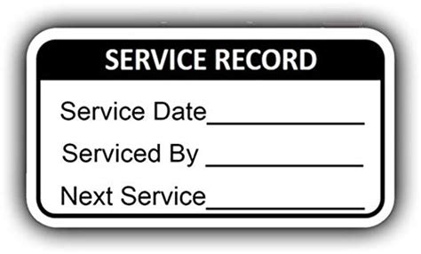 Buy 200 X Service Record Labels Next Due Reminder Stickers Online At