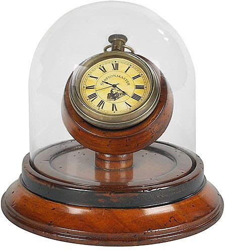 Brass replica of antique victorian pocket watch. Antique Pocket Watch in Victorian Dome