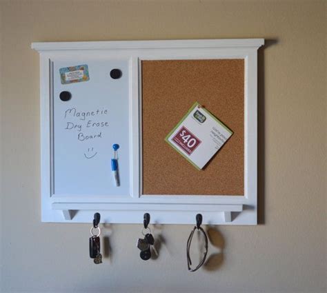 Magnetic White Board And Corkboard Wall Organizer Magnetic Dry Erase Organizer Memo Board