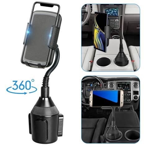 Car Cup Holder Phone Mount Universal Adjustable Gooseneck Cup Holder
