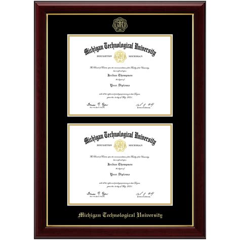 Double Diploma Frame In Gallery Michigan Technological University