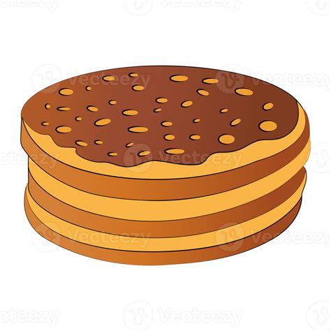 Chocolate Pancake Isolated On Transparent Background Dessert Clipart