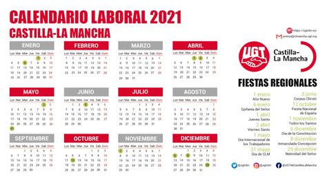 Calendario Laboral - UGT Castilla-La Mancha