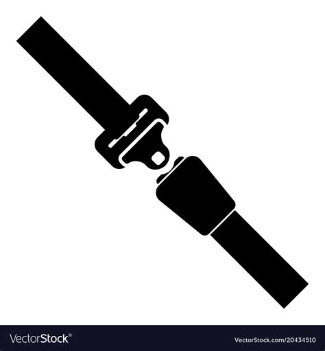 Seat Belt Icon Black Color Flat Style Simple Image
