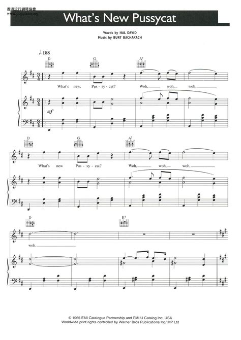 Tom Jones Whats New Pussycat Sheet Music Pdf Free Score Download ★