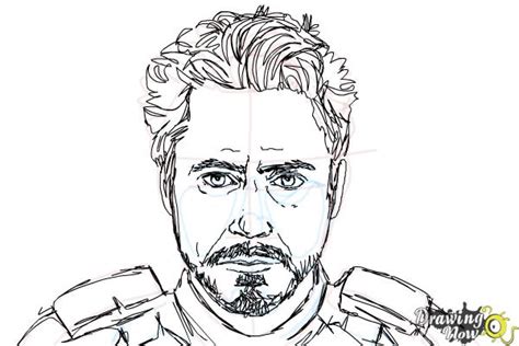 How To Draw Tony Stark Drawingnow