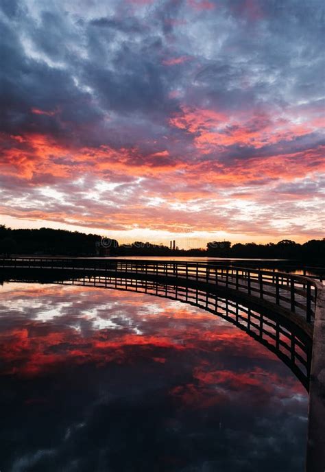 Early Morning Before Sunrise At Lake Stock Image Image Of Colourful
