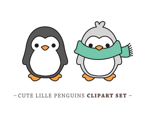 Premium Vector Penguin Clip Art Cute Penguin Clip Art Vector Penguins