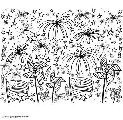 Fireworks Coloring Page Home Design Ideas