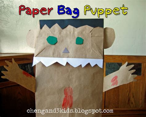 Cheng And 3 Kids Paper Bag Puppet