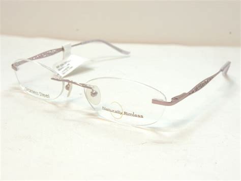 Naturally Rimless Nr 334 Lavndr Eyeglass Frames 50 17 135 Ebay