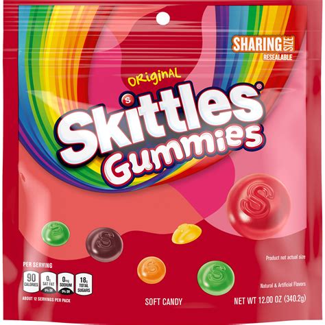 Skittles Original Gummy Candy Sharing Size 12 Oz Bag