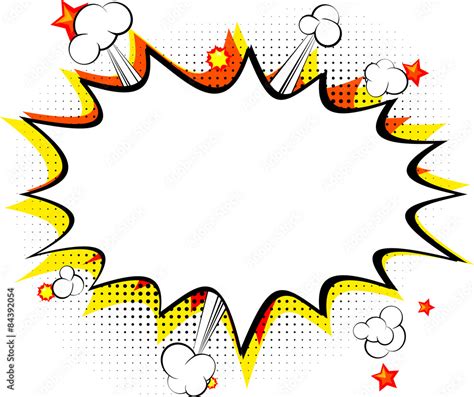 Explosion Isolated Retro Style Comic Book Background Stock Vector