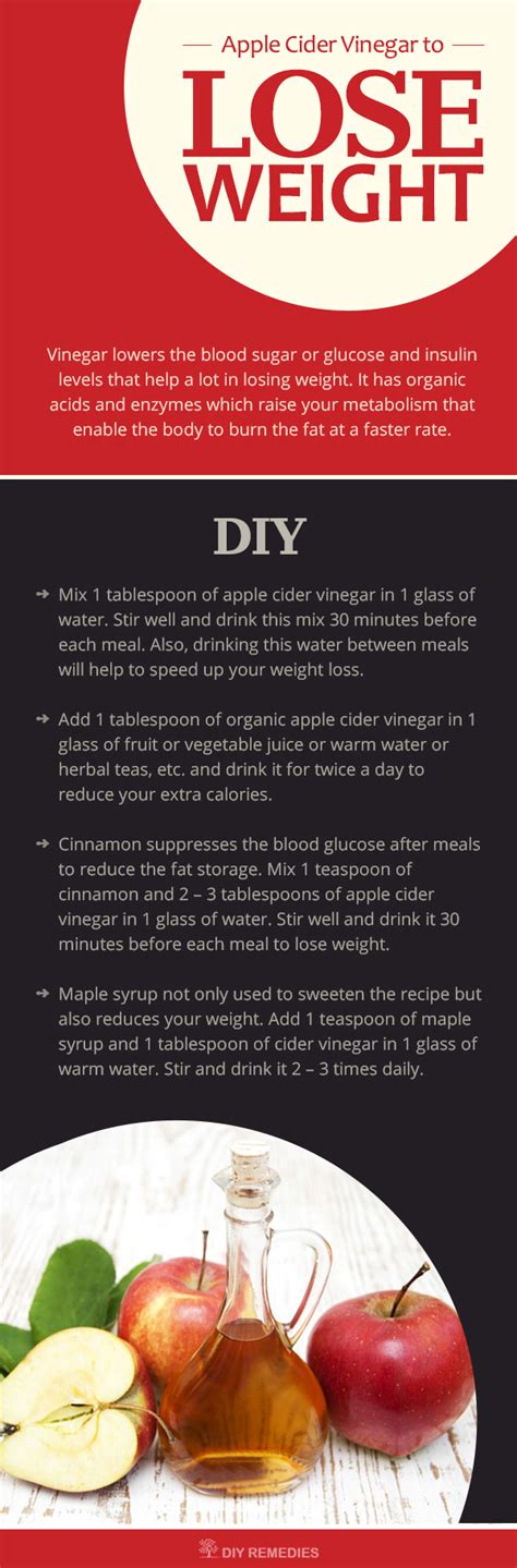 You can drink water to lose weight: Apple Cider Vinegar For Weight Loss