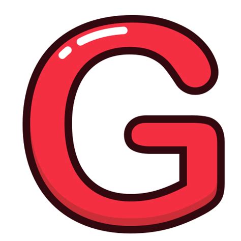 G Letter Red Alphabet Letters Icon Free Download
