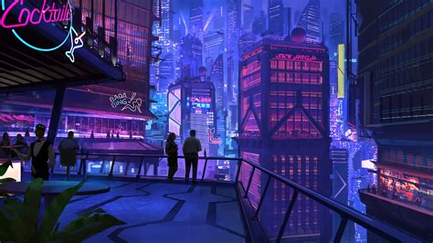 Imagem Relacionada Cyberpunk City Building Illustration