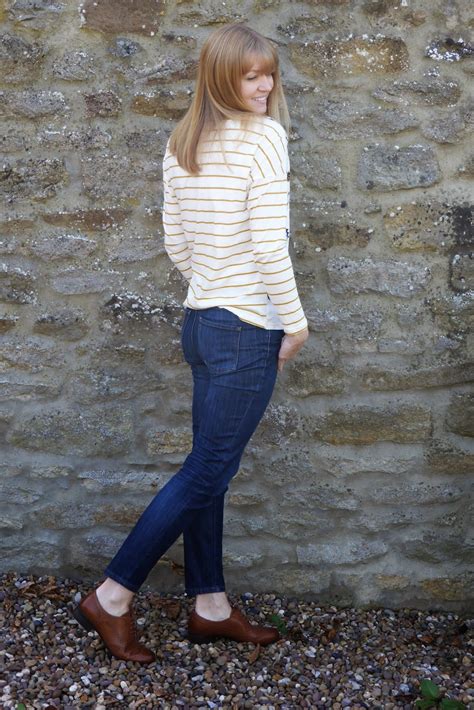 Outfit Post Floral Bee Breton And Tan Leather Brogues What Lizzy Loves