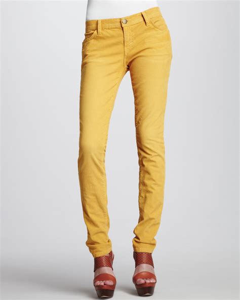 Currentelliott The Skinny Vintage Mustard Jeans In Yellow Vintage