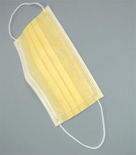 Disposable 3 Ply Yellow Surgical Face Mask Mars India Construction