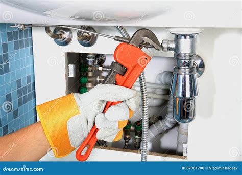 Plumbing Work And Sanitary Engineering Stock Photo Image Of Plumbing