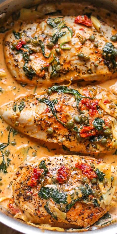 Creamy Tuscan Chicken With Spinach And Artichokes In 2020 Recipes
