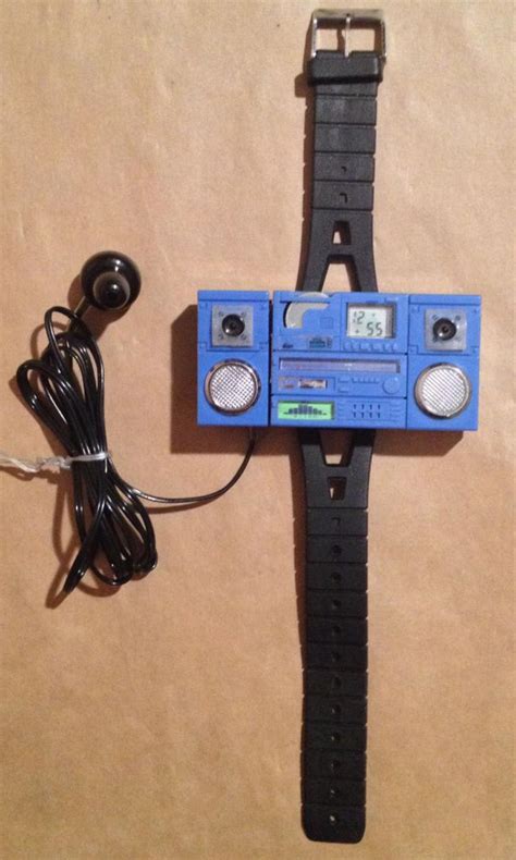 Kronoform Hi Band Blaster Wrist Watch Takara 1984 Blue Boombox Tested