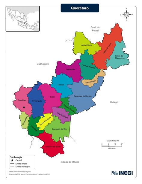 Mapa Del Estado De Querétaro Con Municipios Mapas Para Descargar E