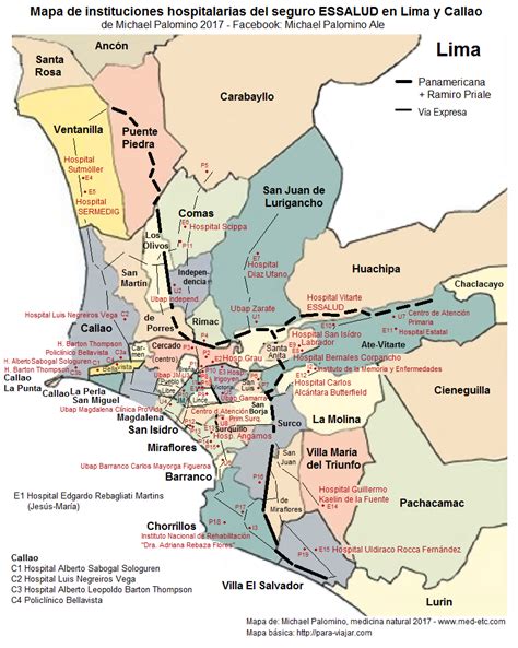 Mapa De Lima Peru Y Sus Distritos